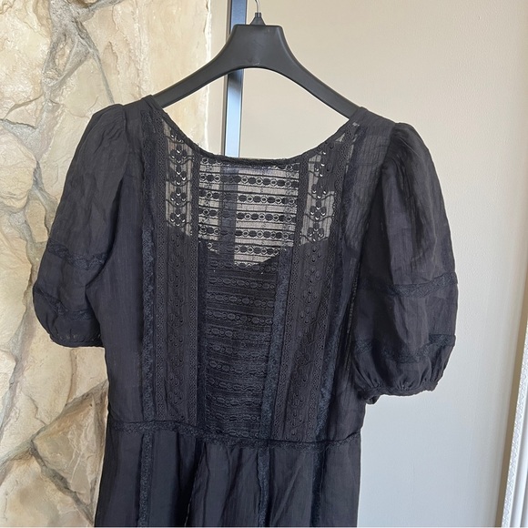 Reformation Norwich Organic Cotton Midi Dress Black - Picture 8 of 8